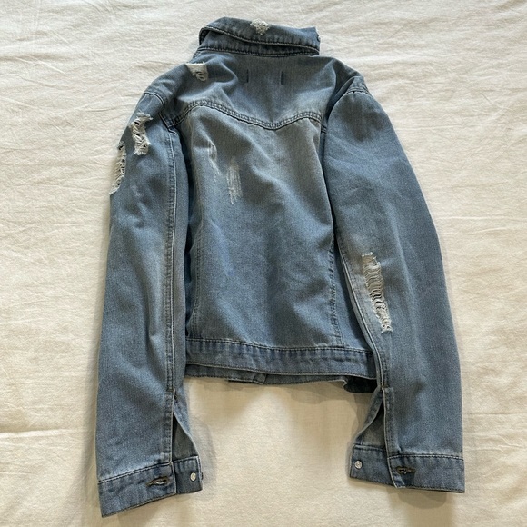 Cisono (Nordstrom) Distressed Denim Jacket Size Medium. - Picture 3 of 3